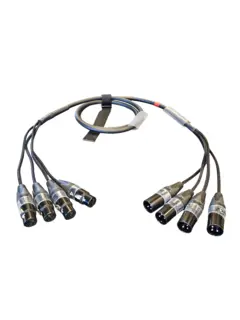 LMT-CAB Lyd Multikabel 4-par XLR 2m med Krympestrømpe og stropp