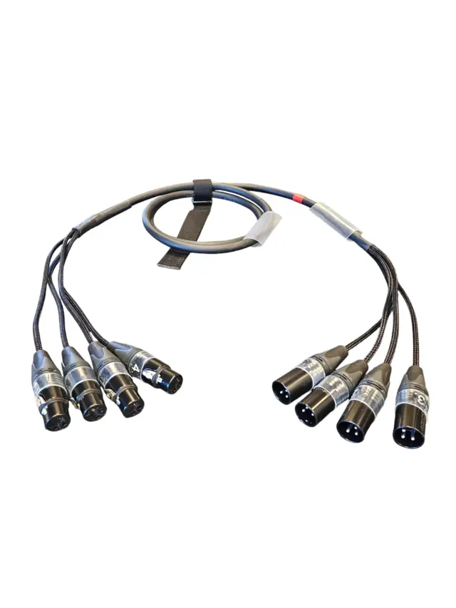 LMT-CAB Lyd Multikabel 4-par XLR 2m med Krympestrømpe og stropp 