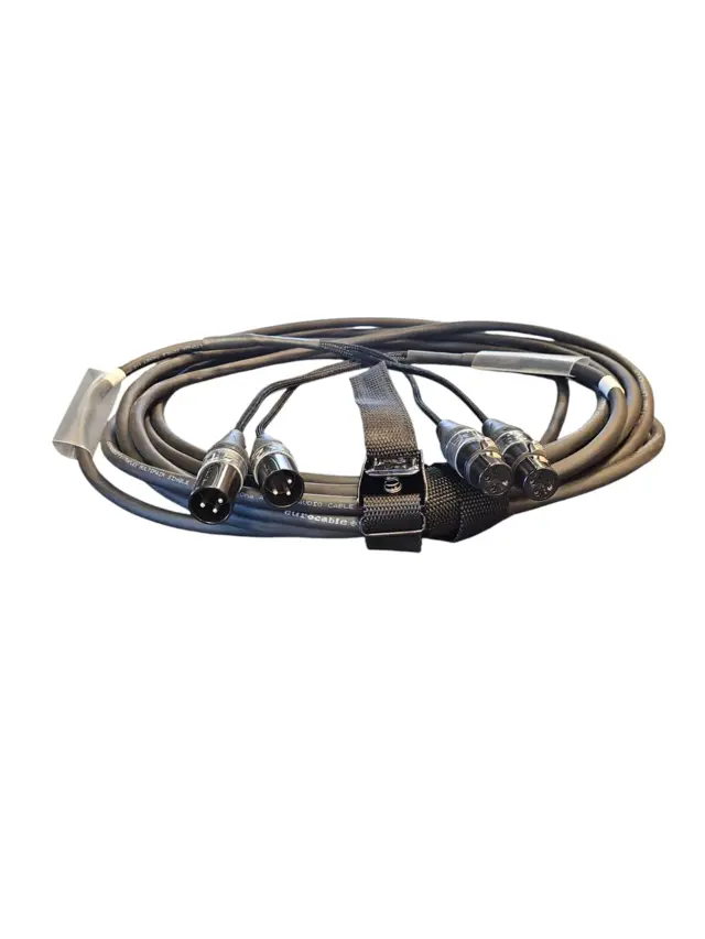 LMT-CAB Lyd Multikabel 2-par XLR 10m med Krympestrømpe og stropp 