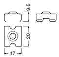 Osram Slim Track Metal Mounting bracket FX-QMS-G1-BMZI-DIV1