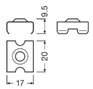 Osram Slim Track Metal Mounting bracket FX-QMS-G1-BMZI-DIV1 