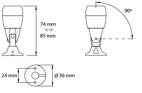 CLS Focus Compact 2700K 95CRI Black 
