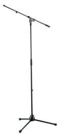 K&amp;M 210/4B Microphone Stand sort Høyt stativ, teleskop galge  Korte bein