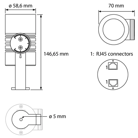 CLS Martina Bracket RGBW (W:4000K) 24° (Medium) Black 