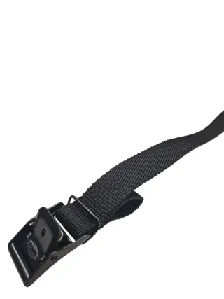 Stropp 300x25mm m/ø13mm sydd kabeløye Sort nylon reim