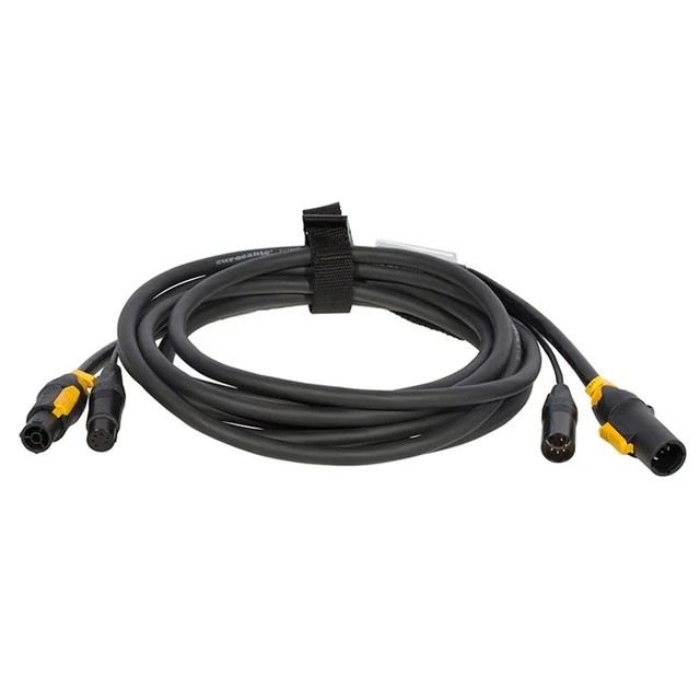 LMT-CAB Hybridkabel TRUE1/DMX XLR5P 5,0 meter m/stropp, lengdemerk & krymp 