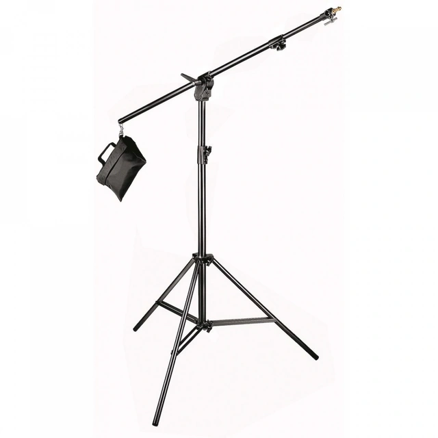 Manfrotto 420B Lysstativ Kombibom 131-392cm Max 9kg med sandsekk Sort 