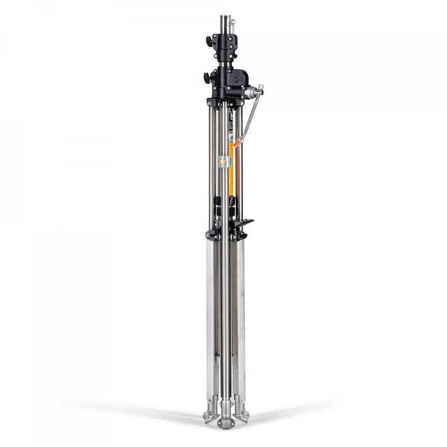Manfrotto 387XU Lysstativ Super Wind Up 156-366cm Max80kg i rustfritt stål 