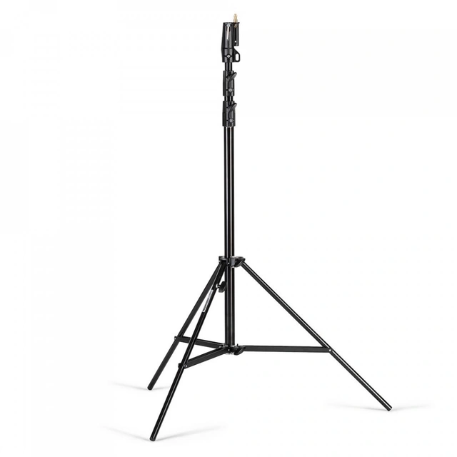 Manfrotto 126BSUAC Lysstativ tung last 131-333cm Max 40kg med luftdemping Sort 