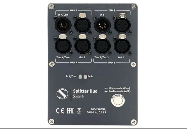 Sundrax DMX Splitter Duo 2 DMX inn 2x2 DMX ut 
