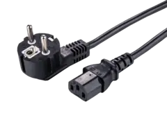 LinkIT strømkabel CEE7/7 - C13 svart 10m Vinklet Schuko - C13 | 3x1,50mm² | LSZH