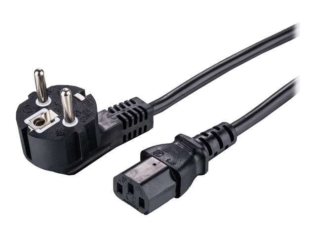 LinkIT strømkabel CEE 7/7 - C13 svart 5m Vinklet Schuko - C13 | PVC | 3x1,00mm² 