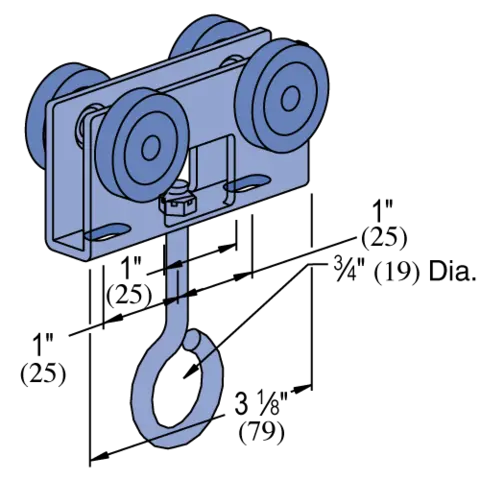 Unistrut P 2751 Stål Dobbelt Vogn 