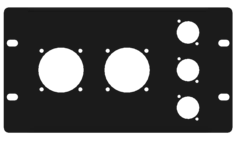 LMT P20-03 3U Panel 2xSoca 3xXLR Halvboks