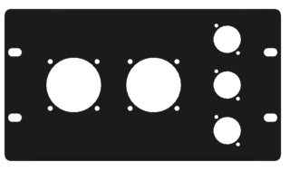 LMT P20-03 3U Panel 2xSoca 3xXLR Halvboks