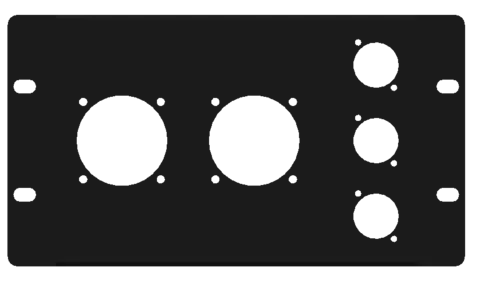 LMT P20-03 3U Panel 2xSoca 3xXLR Halvboks