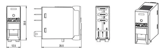 Comatreleco Interf.rele IRC 1-pol 10A slukked. LED 24V DC 