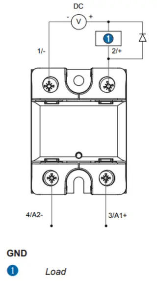 Crouzet crydom solid state rele 40A/5-60V DC (3-32V DC) 