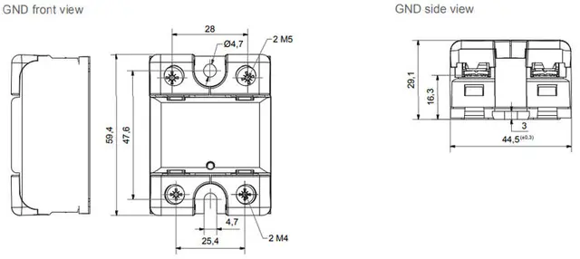 Crouzet crydom solid state rele 40A/5-60V DC (3-32V DC) 