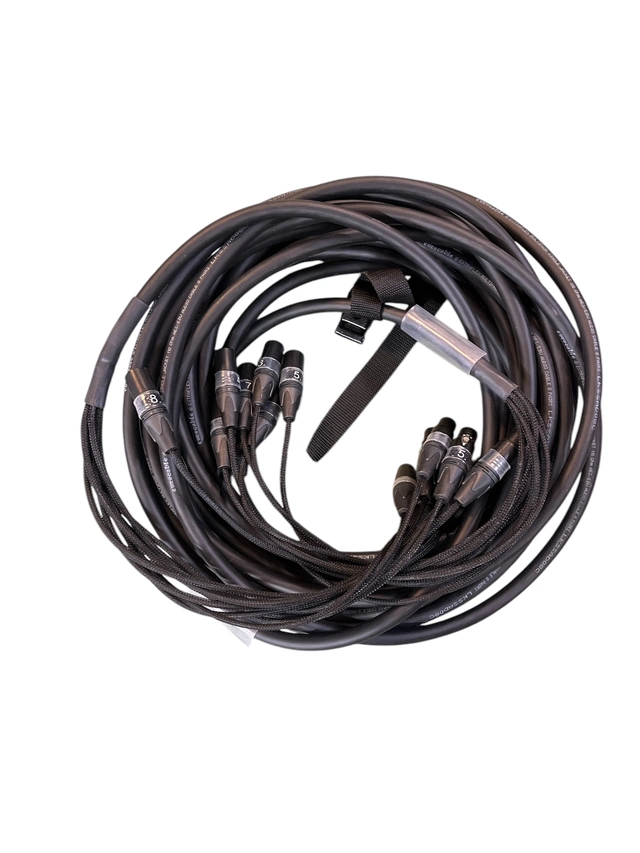 LMT-CAB Lyd Multikabel 8-par XLR 15m med Krympestrømpe og stropp 