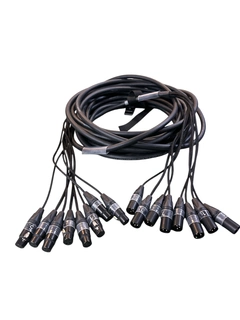 LMT-CAB Lyd Multikabel 8-par XLR 15m med Krympestrømpe og stropp