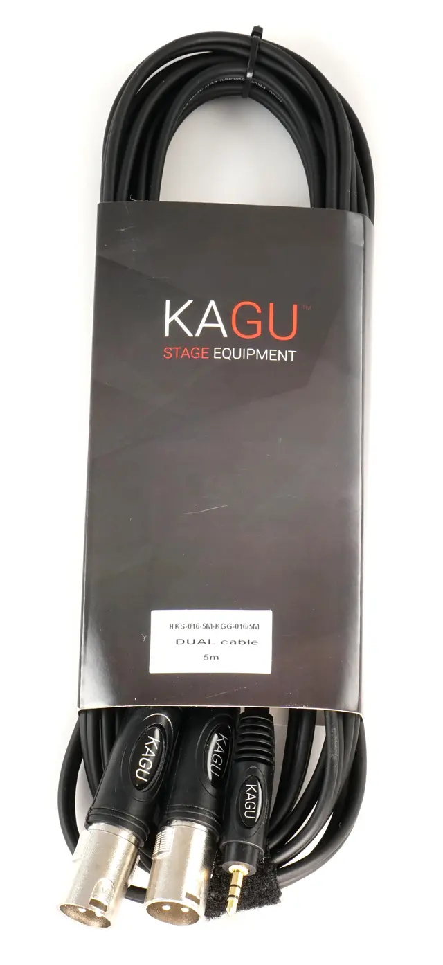 KAGU 3,5mm minijack til 2 x XLR han 5 meter 