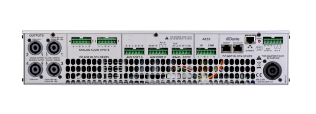Linea 44 C6 4x 1,500W at 2 or 4 Ohm DSP 4x Analogue, 2x AES3 Installation 