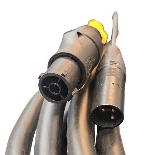 LMT-CAB Hybridkabel Schuko-True1/XLR3P 3m m/stropp, lengdemerk & krymp 