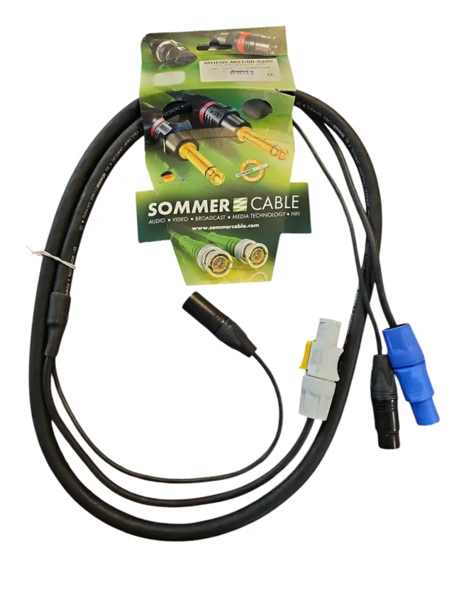 Hybridkabel Neutrik Powercon + 5-pin XLR 2m SOMMER 