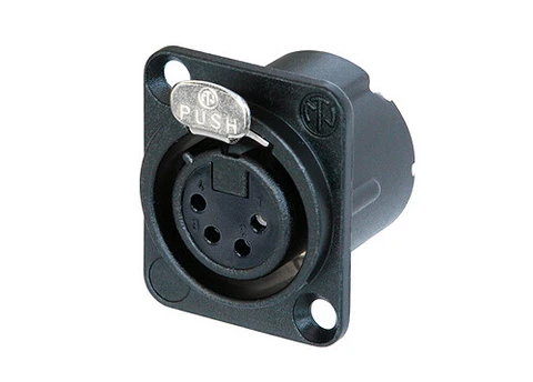 Neutrik NC4FD-LX-BAG 4P XLR Hun Chassis m/lås svart 