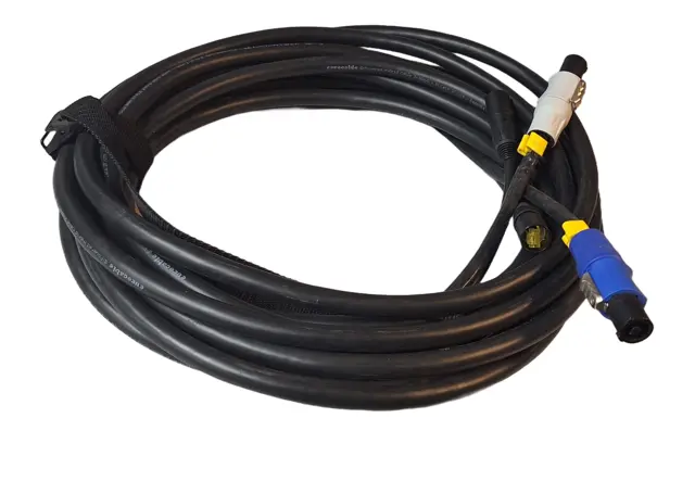 LMT-CAB Hybridkabel powerCon/Cat6 10,0 meter m/stropp, lengdemerk & krymp 