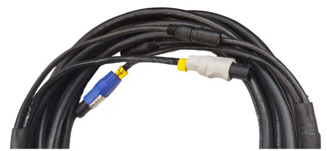 LMT-CAB Hybridkabel powerCon/Cat6 10,0 meter m/stropp, lengdemerk & krymp 