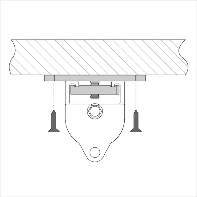 Doughty T81110 Doughty Rail Ceiling    B racket 