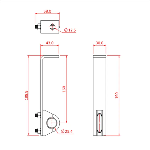 Doughty T63750 Sixtrack Adjustable Support Bracket 