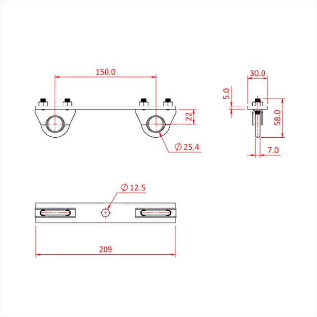 Doughty T63754 Sixtrack Parallel Bracke 