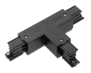 Global 3-phaserail T-connector black ground left XTS36-2