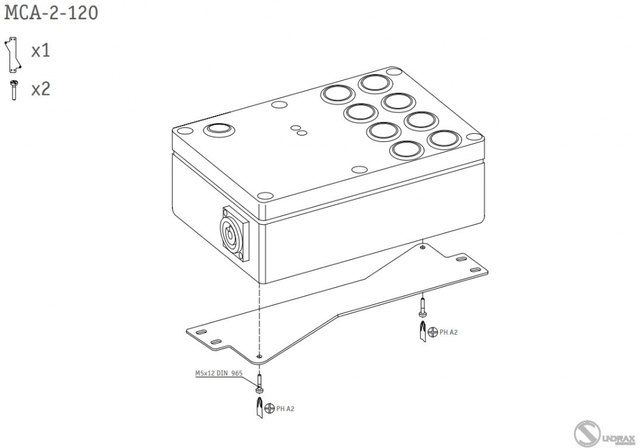 Sundrax DMX Splitter Surface mounting kit for Splitter Duo 