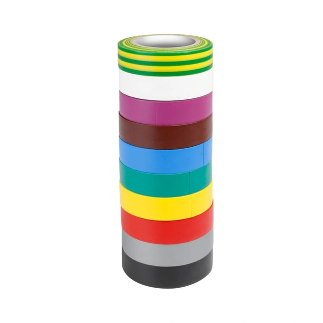 Insulating Tape 0.13 x 15 mm x 10 m Set of 10 Colors 