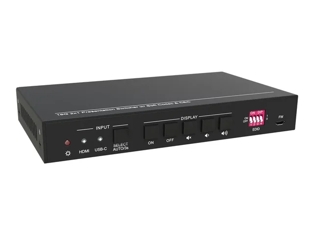 Stoltzen HERA PS21UCH Møteromsswitch USB-C & HDMI switch m/USB hub 
