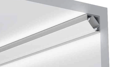 Protech Alu-profile 45° incl cover 2m, 19x19 