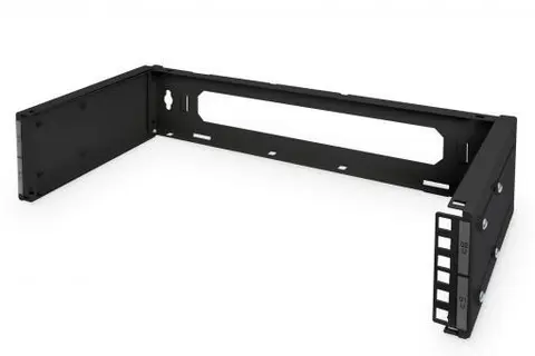 Lande Veggrack Svart 2U D250-430 Set&Stack 19"|Just. D250-D430|H106|Fp 