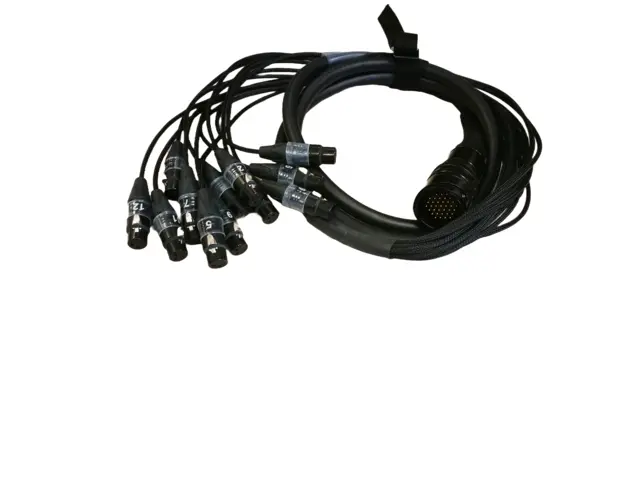 LMT-CAB Lyd Fanin  LK37M til 12 x XLR-F 2,8 meter m/stropp krymp 