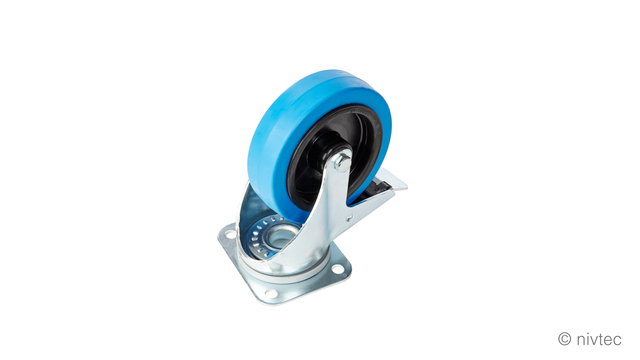 Nivtec. spare wheel, ø 12.5cm for transport trolley, blue 