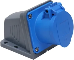 Stikkontakt, 16A, 3P+J, 9h, 230V, IP44 Påvegg