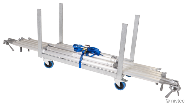 Nivtec trolley for braces large, 108 x 48cm, incl. belt 1 