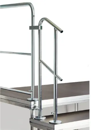 Nivtec stairway rail, H:100cm final part push-on B:240mm (#216) 