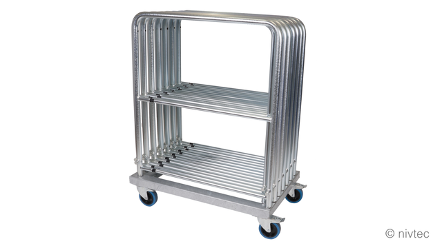 Nivtec rail trolley, small for 14 small rails, 94 x 60cm 