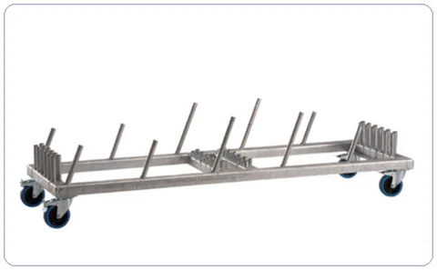 Nivtec rail trolley, large for 12 large rails, 194 x 60cm 