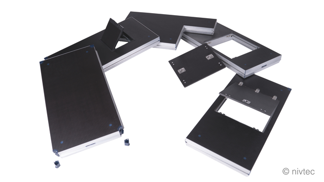 Nivtec platform, 200cm x 100cm with cable entry insert 