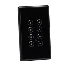 ETC Mosaic 8-Button Station, Black (metal) for UK 1 gang backbox